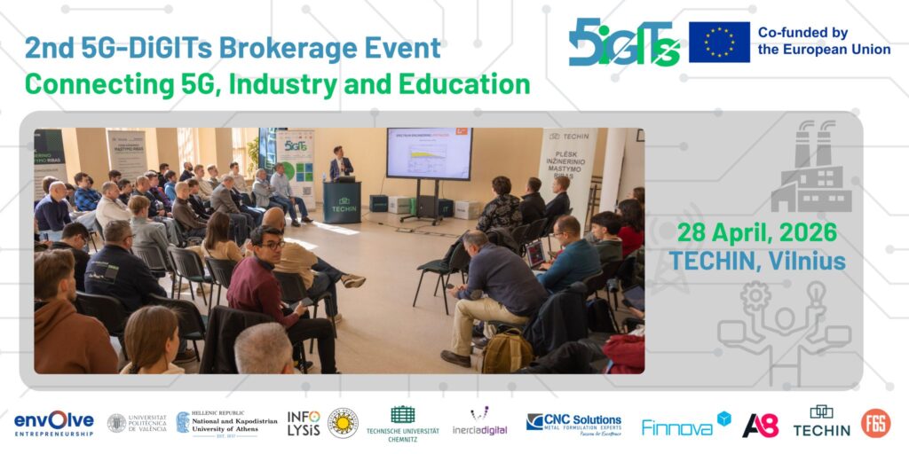 2nd 5G-DiGITs Brokerage Event in Vilnius 🇱🇹 | Connecting 5G, Industry and Education